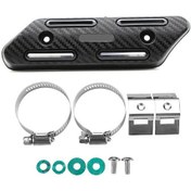 Resim Neevoyu Motosiklet Egzoz Isı Koruması Abs Malzeme Isı Yalıtımı Koruyucu Korumalı Kapak Off-road Evrensel Siyah 