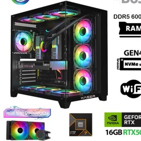 Resim Xaser Velox X190 Ryzen 7 7700 64GB Ddr5 Ram 2tb M.2 Nvme SSD 16GB RTX5080 Masaüstü Oyuncu Bilgisayarı 