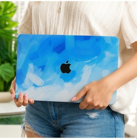 Resim Apple Uyumlu MacBook Air 13 M1 Kılıf Sert Kapak İnce Hafif Darbe Çizilme Koruma Touch Id 13.3 İnç Açık Mavi 