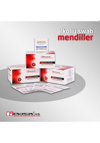 Resim Alkollü Mendil Alcohol Swab 1 Koli 5 Kutu 6x8 