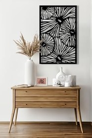 Resim Nart Daisy World Metal Tablo - Ev Ofis Dekorasyon - Ofis Aksesuarları - Metal Duvar Dekorasyonu (Siyah, 1.5mm 44x69cm) 