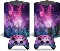 Resim Xbox Series X için ROIPIN Siyah Kaplama, X-Box Series X Konsol Denetleyicileri için Koruyucu Film Çıkartması, Kaplama Çıkartması Tam Kapak (Mor Bulut) 