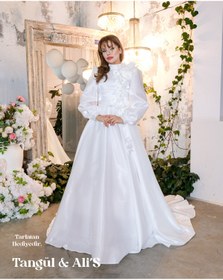 Resim Tangül&Ali'S Moda Evi İnci Çiçekli Özel Tasarım Gelinlik 