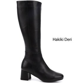 Resim Gönderi(R) Gönderi R Kadın Siyah Hakiki Deri Topuklu Fermuarlı Çizme Gkzc13447539 Siyah 