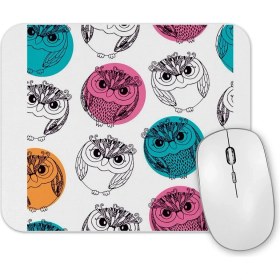 Resim Baskı Dükkanı Renkli Baykuşlar Mouse Pad 