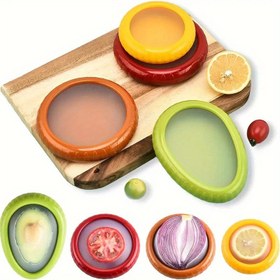 Resim Kapaklı Yeniden Kullanılabilir Meyve ve Sebze Saklama Kapları - Limonlar, Sarımsak, Domatesler, Biberler ve Patatesler Taze Tutmak İçin Mükemmel - Noel, Cadılar Bayramı ve Mutfak Düzenleme İçin İdeal, En İyi Noel İçin 