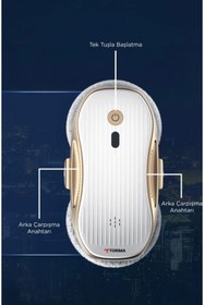 Resim ErginGroup Otomatik Su Püskürtmeli Uzaktan Kumandalı Cam Pencere Yıkama Akıllı Temizleme Cam Silme Robotu 