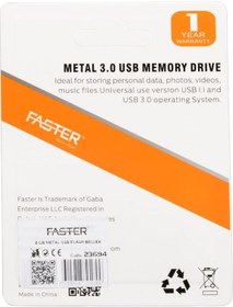 Resim Faster 8 Gb Metal Usb Flash Bellek 