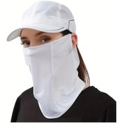 Resim Elmpaly Yazlık Tam Yüz Ve Boyun Koruyucu Maske, Nefes Alabilir, Esnek, Dayanıklı, Beyaz, 1 Adet Beyaz 