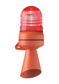 Resim Mesan Led Multifonksiyon 50 Ses Borulu Siren Kırmızı 24vdc Ms 5813.1.24vdc 