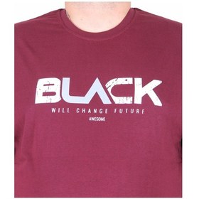Resim Moc Grande Mocgrande Erkek Büyük Beden Sıfır Yaka Tişört Black 25176 Murdum Murdum Mürdüm 