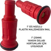 Resim Bilgeden 1" Sis Nozul Yangın Dolap Lansı Plastik Malzeme Sis Başlığı 