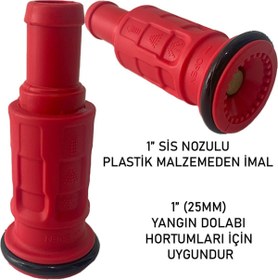 Resim Bilgeden 1" Sis Nozul Yangın Dolap Lansı Plastik Malzeme Sis Başlığı 
