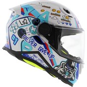 Resim Ls2 Kıd Next Level Çocuk Kapalı Kask Beyaz - Mavi 