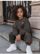 Resim Bisiklet Yaka Eşofman Takımı Bej 