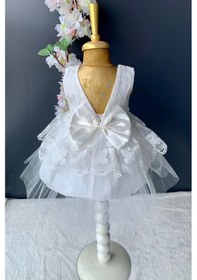 Resim Mnk Baby & Kids Kat Dantelli Gül Motif Kız Bebek Elbise PNPN159 