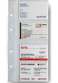 Resim KARTVİZİT ALBÜMÜ YEDEĞİ 4 SIRALI 96 KARTLIK 237 ŞEFFAF 12X25,5 CM 