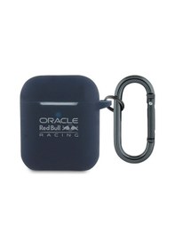 Resim Apple Uyumlu AirPods Kılıf Redbull Lisanslı Baskı Logolu Askı Aparatlı Silikon Kapak Lacivert 