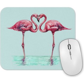 Resim Baskı Dükkanı Ask Kuşları Flamingo 4 Mouse Pad 