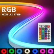 Resim Acosh Neon RGB LED Neon Işıkları - 24 Tuşlu Uzaktan Kumanda, 5V USB Gücü, Çok Renkli Esnek Neon Şerit, Yatak Odası, Oyun ve Dış Mekan Dekoru için, İç Mekan ve Dış Mekan Aydınlatması | Canlı Neon Etkisi | USB Gücüyle Çalışan Işıklar, Neon Parti Işıkları 