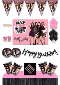 Resim Blackpink Lüks Doğum Günü 24 Kişilik Afişli Blackpink Parti Malz 