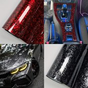 Resim Yüksek Parlaklık PET Karbon Fiber Sarma - Otomotiv iç mekanları, dijital ürünler ve daha fazlası için premium parlaklık ve lüks bitiş 