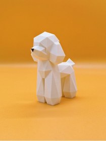 Resim shop Modern ve Şık: 3D Baskı Geometrik Köpek Figürü 