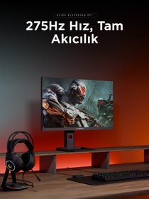 Resim Rampage SLICE SL27F275Q 27 275Hz 1ms Fast IPS QHD HDR400 Pivot Siyah Flat Oyuncu Monitörü 