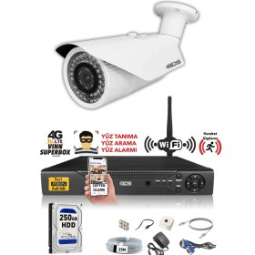 Resim Ids 1 Kameralı 5mp Sony Lensli 1080P Fullhd Güvenlik Kamerası Sistemi - Cepten Izle - 250DIŞ 
