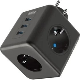 Resim Termal Akım Korumalı Isıya Dayanıklı 3'lü Duvar Tipi Priz 2 x USB 1 x Type C Çıkışlı 
