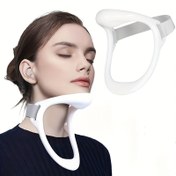 Resim Ergonomik Beyaz Boyun Standı - Omuz Askısı ile Ayarlanabilir Duruş Desteği, Masa İşleri için Güç Gerektirmez, Duruş Düzeltme ve Omurga Hizalaması için İdeal, Uzun Oturma için Rahat Tasarım, Ayarlanabilir Yükseklikli Ayakta Çalışma Masası, İş İstasyonu Aksesuarı, Basit Fonksiyonel Tasarım, Güvenli Askı Özelliği 