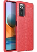 Resim Xiaomi Redmi Note 10S Kılıf Niss Silikon Deri Görünümlünano Glass 