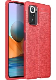 Resim Xiaomi Redmi Note 10S Kılıf Niss Silikon Deri Görünümlünano Glass 
