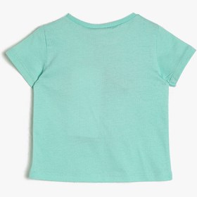 Resim Kız Bebek Baskılı Tişört Kısa Kollu 