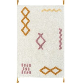 Resim Cool Halı Cool Cotton Ccn 04 Multy Xw Makinede Yıkanabilir Kaymaz Taban Pamuk Dokuma Bebek Halısı Çok Renkli 