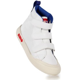 Resim Kiko Kids Garf Günlük Cırtlı Erkek Çocuk Bot Ayakkabı Beyaz - Mavi Beyaz - Mavi 