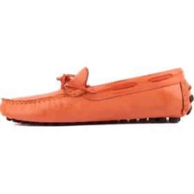 Resim Saillaker’s - Turuncu Deri Erkek Loafer 
