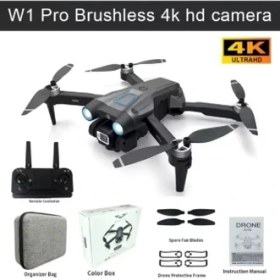Resim W1 Pro 4K Hd Kamera Drone – Katlanabilir, Fırçasız Motor, Wifi, Engel Kaçınma, Optik Konumlama 