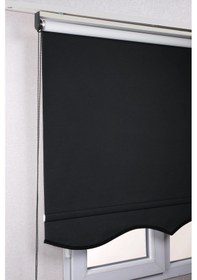 Resim Etekli Siyah Blackout Karartma Kaliteli Güneşlik Stor Perde 