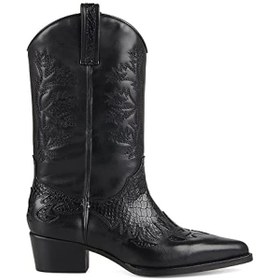 Resim Siyah Bayan Kovboy Çizmesi (Dawn) 