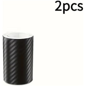 Resim Willowhaven Siyah 2 Parça 3m Karbon Fiber Vinyl Film Dayanıklı Çizilmeye Karşı Koruma 