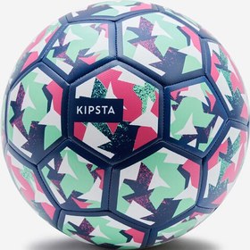 Resim Öğretici Futbol Topu - 4 Numara - Mavi/Yeşil/Mor - Learning Ball 