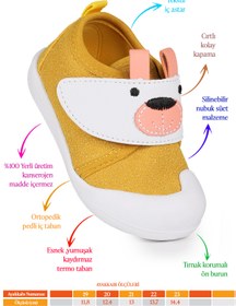 Resim Kiko Kids Winni Cırtlı Erkek Bebek İlk Adım Panduf Ayakkabı 