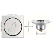 Resim Willowhaven 3.94x3.94 Inç Metal Tahliye Süzgeci Dayanıklı Pedallı Banyo Duş Drenaj 