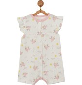 Resim Andywawa Kız Bebek Unicorn Motifli Önden Çıt Çıtlı Tulum Ac22722 Ekru 