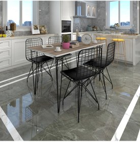 Resim Knsz masa sandalye takımı hem75mazlum crdsyh 130*070 4 sandalye syhsyh 