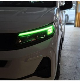 Resim Opel Combo Gündüz Farı Sticker Seti Yeşil 