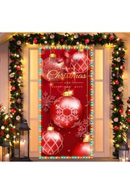 Resim PROMISEBACKDROP2 190x75cm Lastikli kapı süsü, Kumaş kapı giydirme, Christmas decor, Yılbaşı, Okul etkinlik kapı süsü 