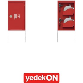 Resim Saha Tipi Çift (Tüp) Bölmeli Yangın Dolabı 