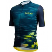 Resim Santini Le Maillot Jaune Kısa Kol Mavi Unisex Bisiklet Forması 